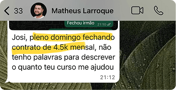 Depoimento de aluna