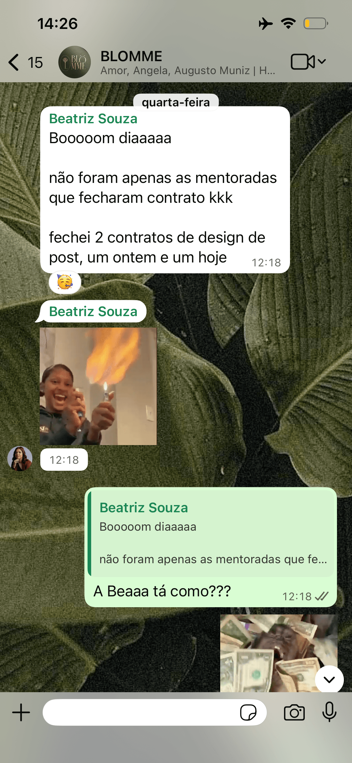 Depoimento de aluna
